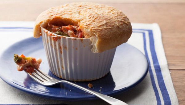 Pizza pot pie for dinner